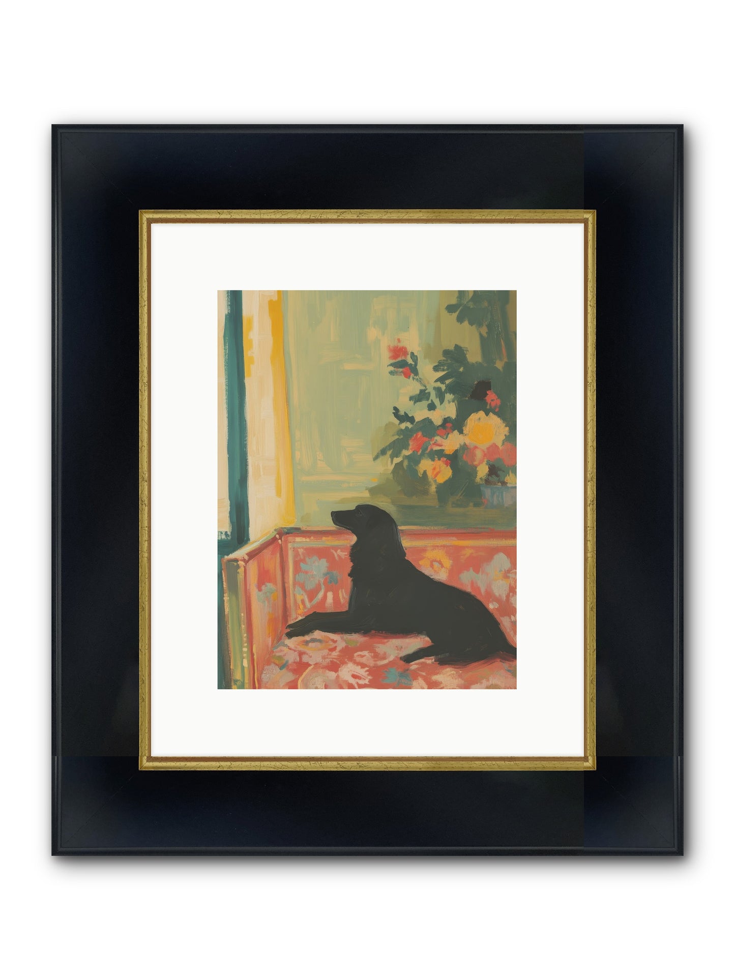 Elderberry Grove Framed Print - Wide Black w/Gold 9x12