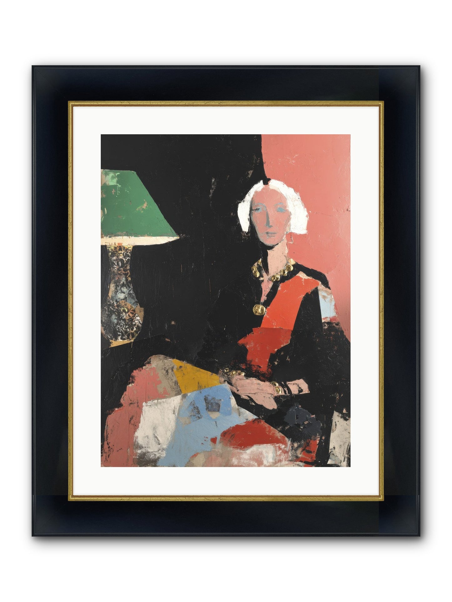 Elegance In Anticipation Framed Print - Wide Black w/Gold 18x24