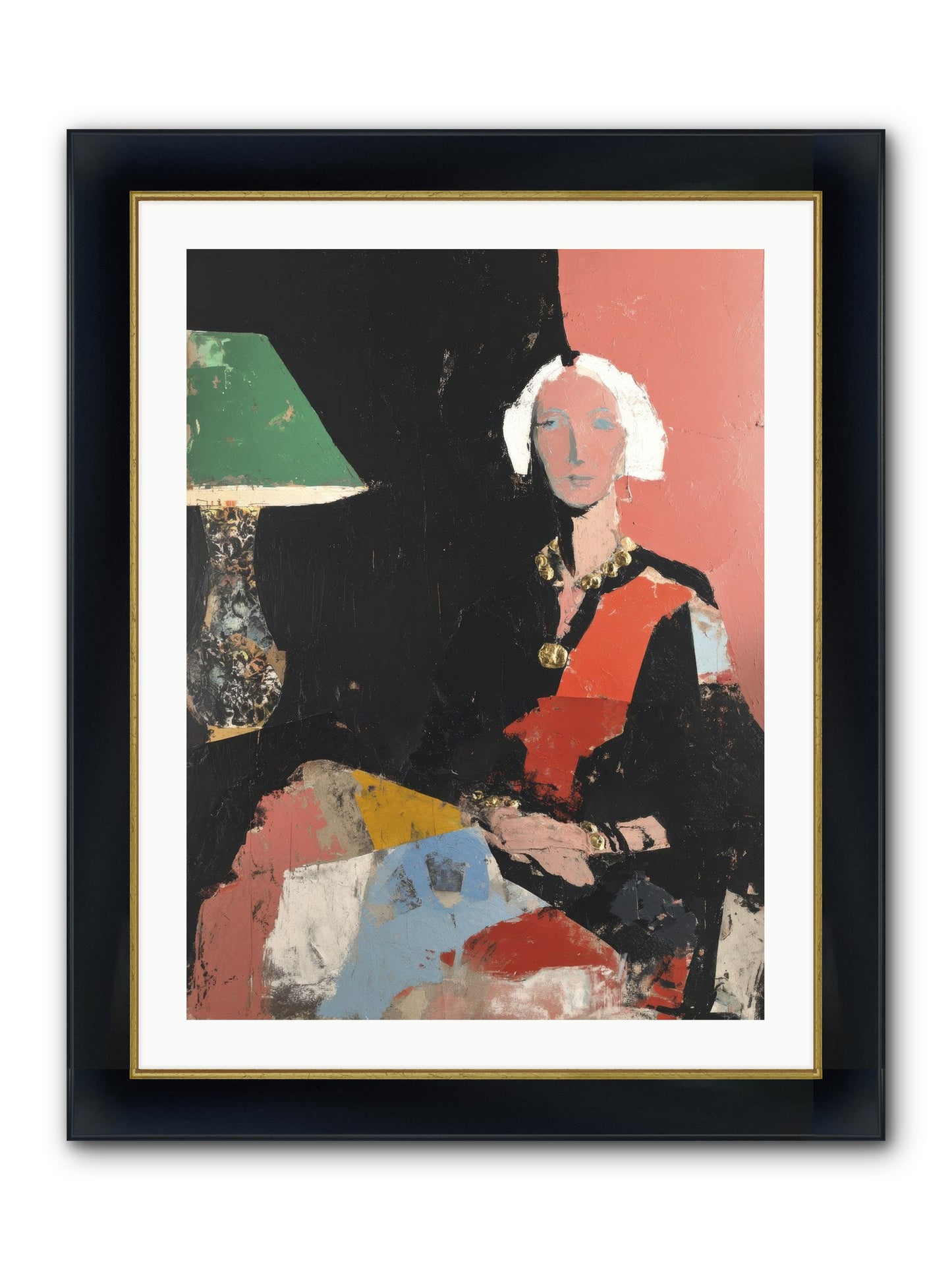 Elegance In Anticipation Framed Print - Wide Black w/Gold 24x32