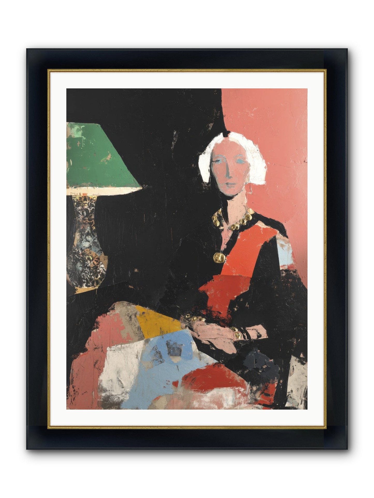 Elegance In Anticipation Framed Print - Wide Black w/Gold 30x40
