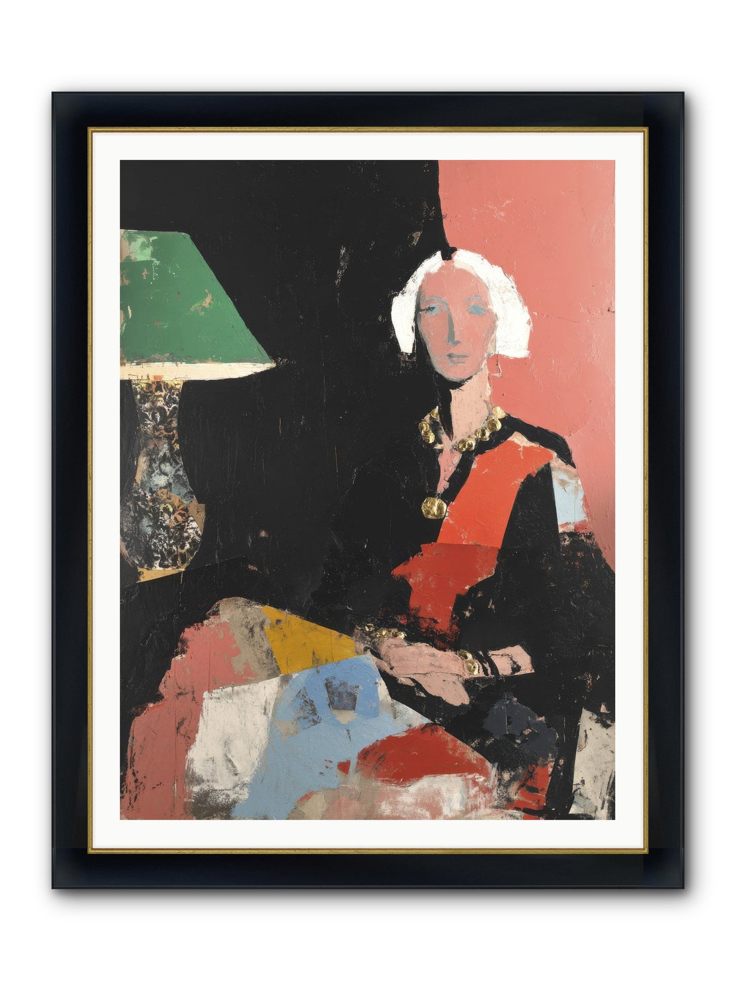 Elegance In Anticipation Framed Print - Wide Black w/Gold 36x48