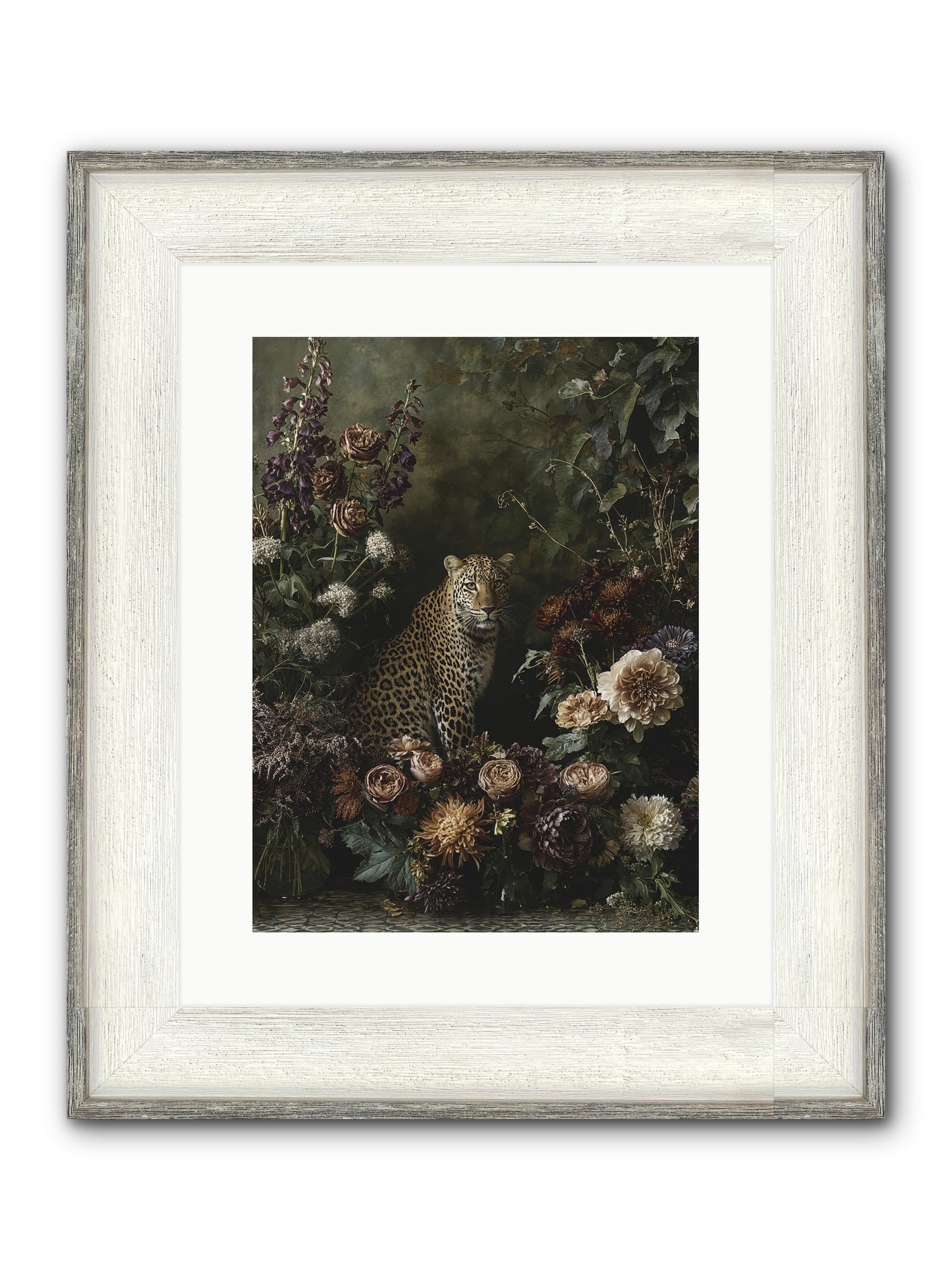 Elegant Madness Framed Print - Driftwood White 12x16