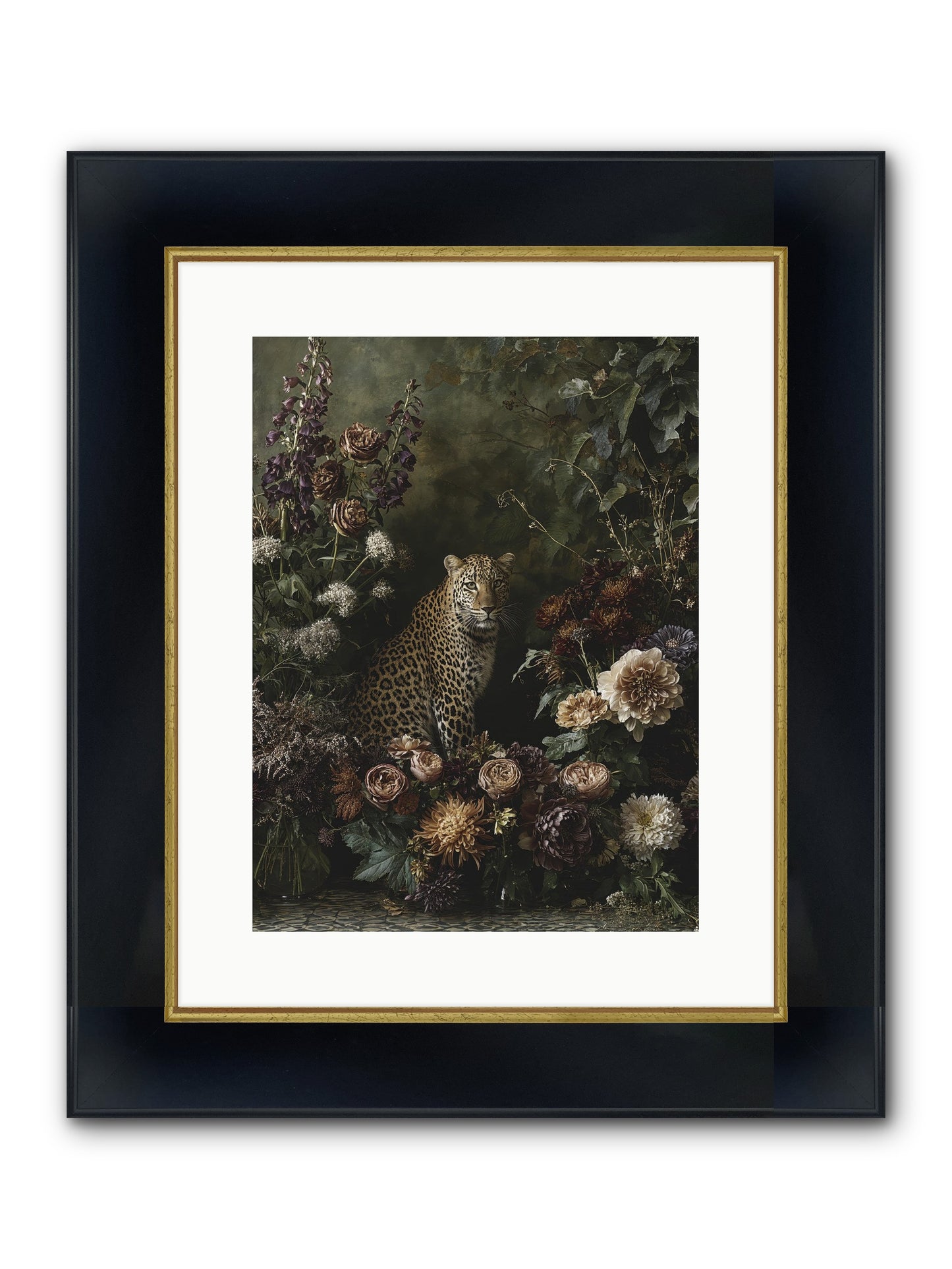 Elegant Madness Framed Print - Wide Black w/Gold 12x16