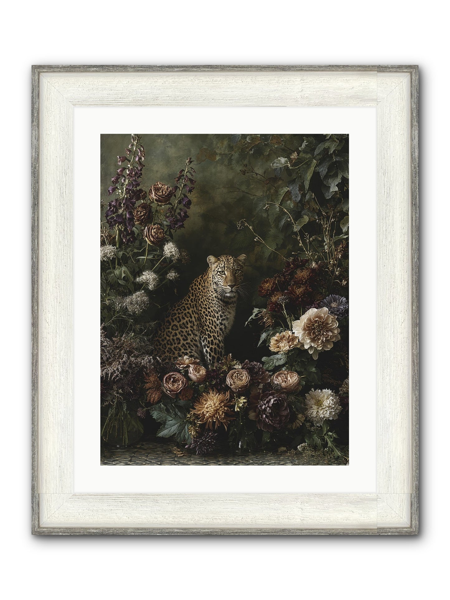 Elegant Madness Framed Print - Driftwood White 18x24