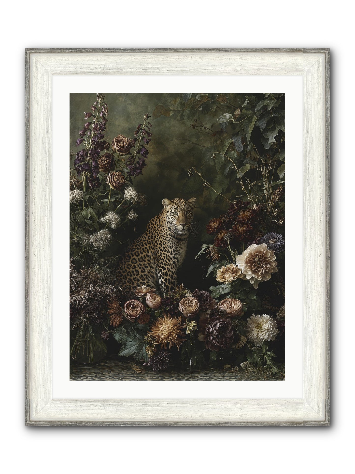 Elegant Madness Framed Print - Driftwood White 24x32
