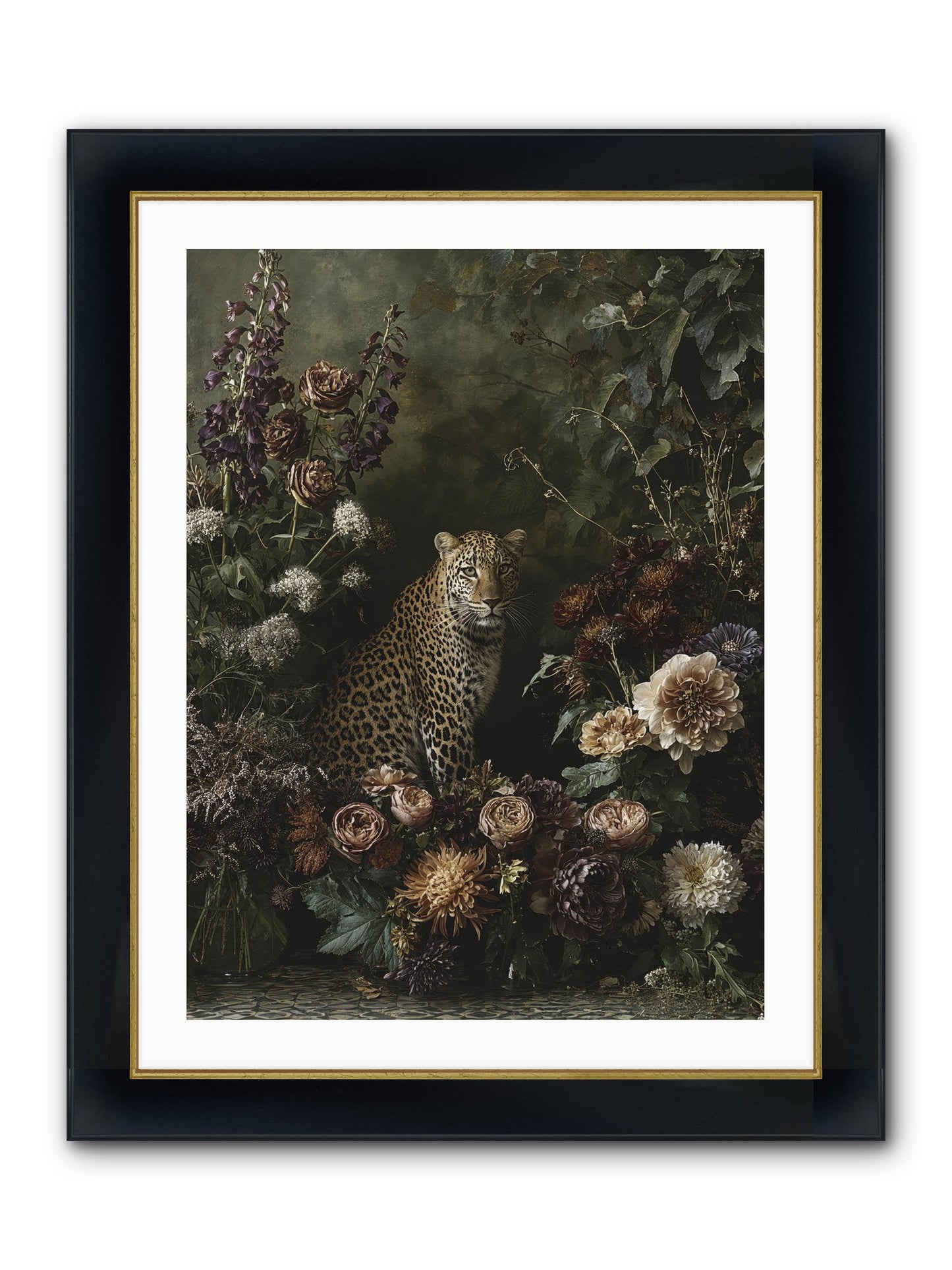 Elegant Madness Framed Print - Wide Black w/Gold 24x32