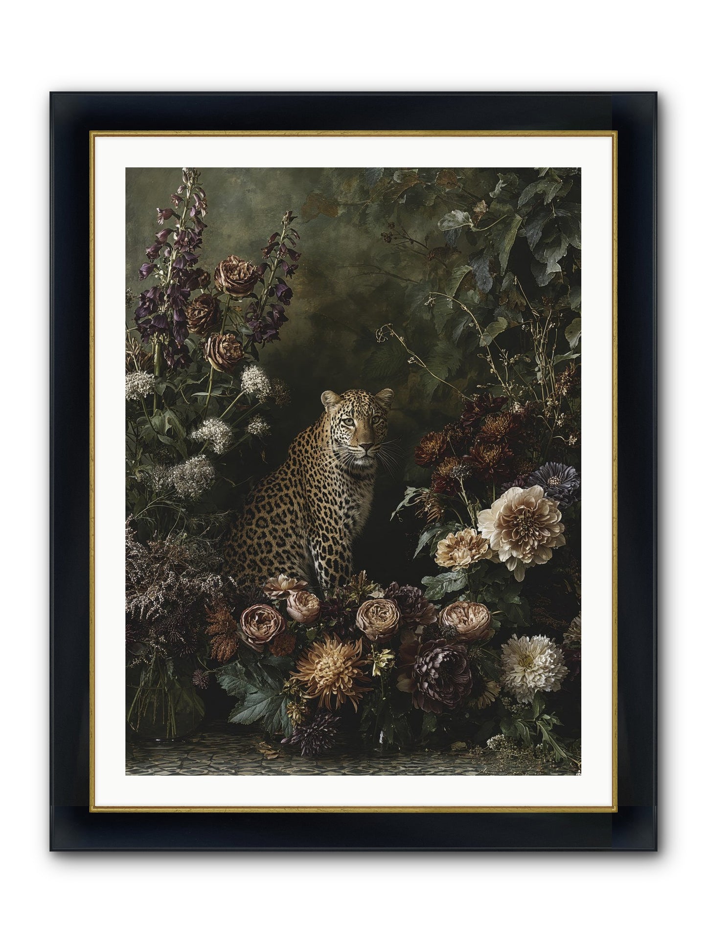 Elegant Madness Framed Print - Wide Black w/Gold 30x40