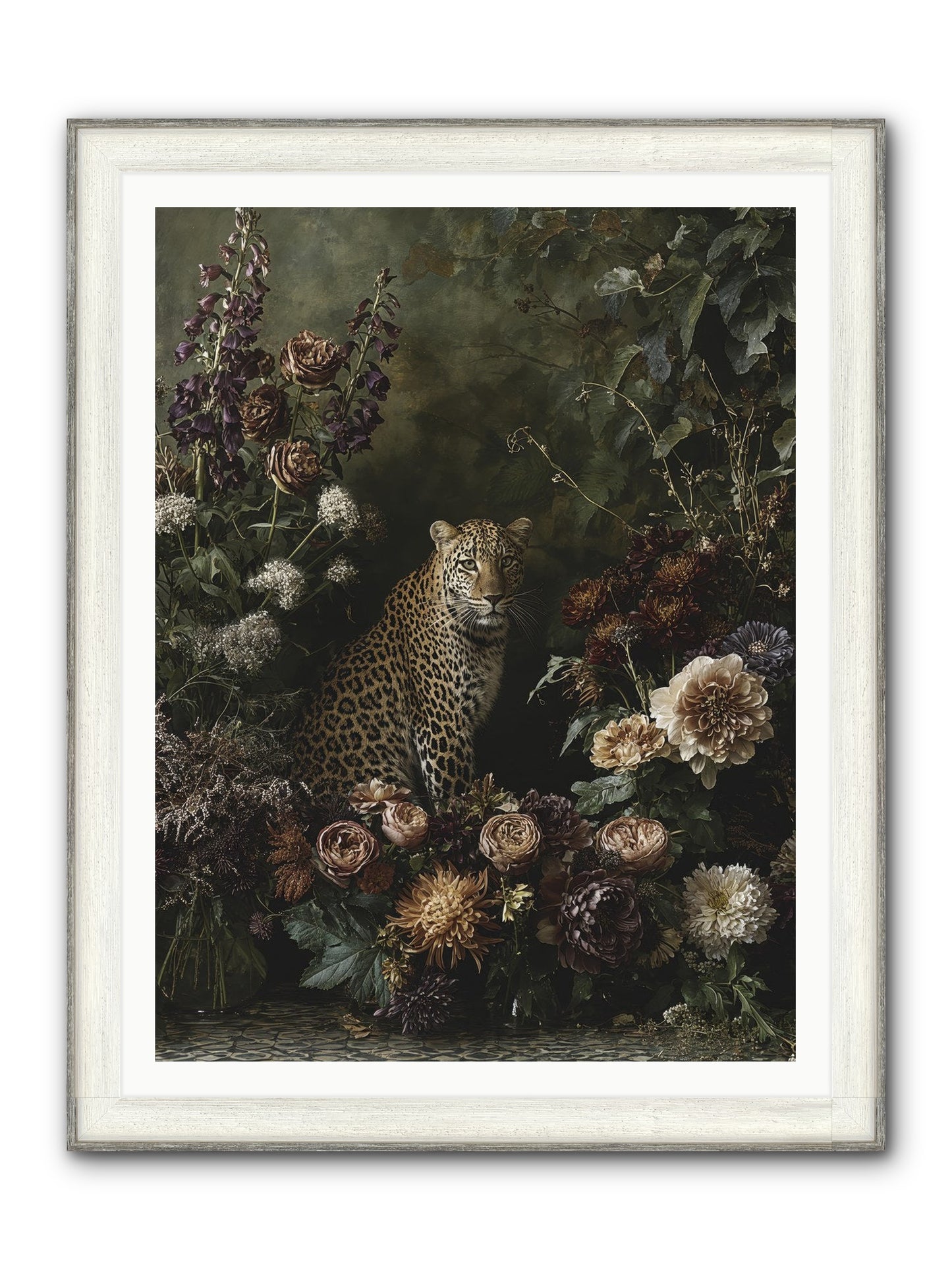 Elegant Madness Framed Print - Driftwood White 36x48