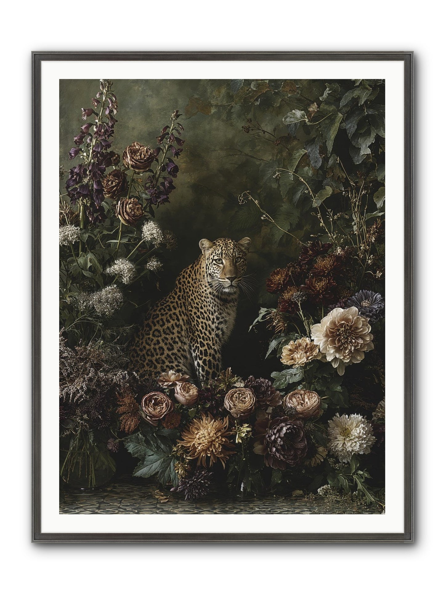 Elegant Madness Framed Print - Slimwoods Black/Silver 36x48