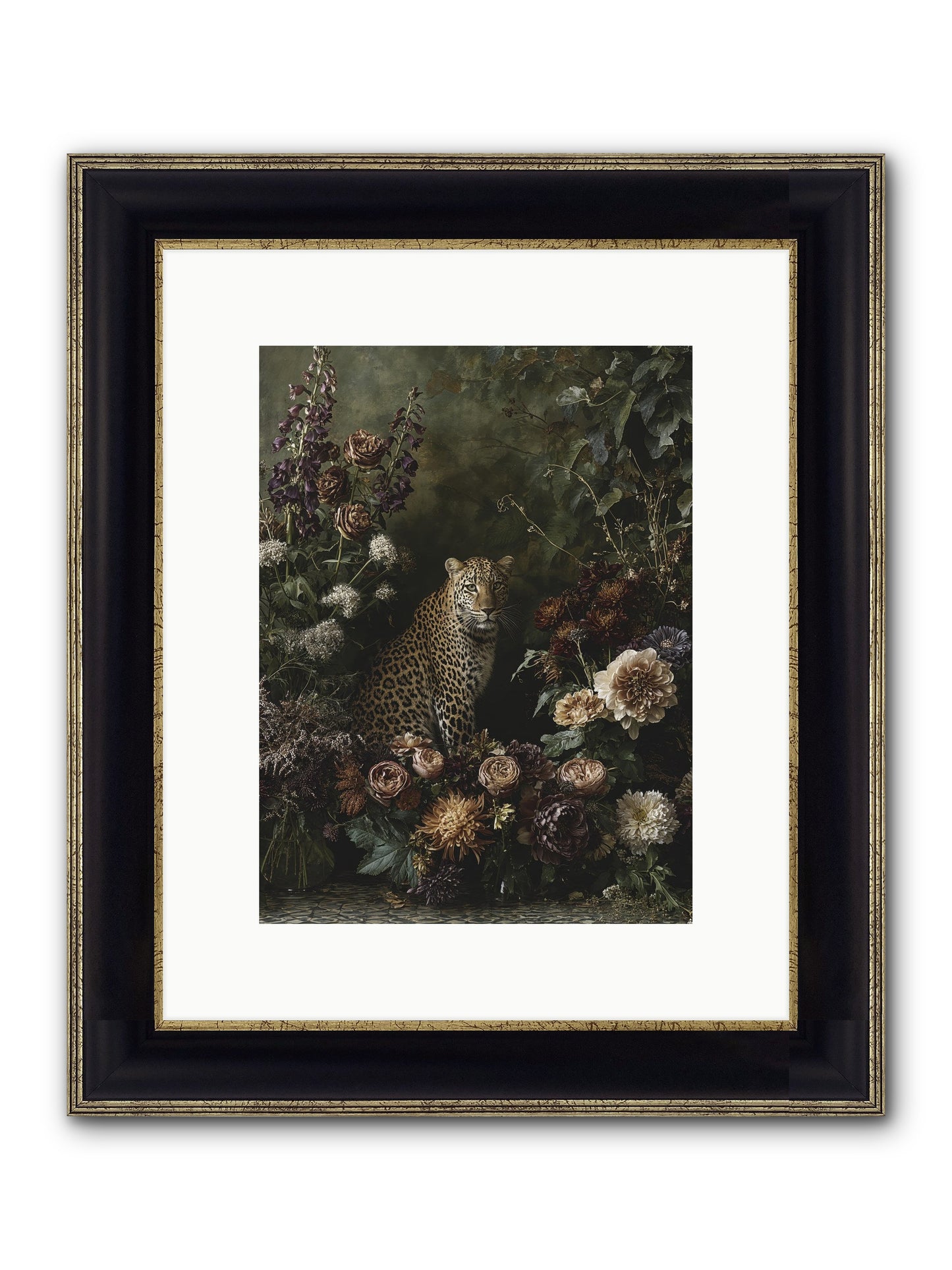 Elegant Madness Framed Print - Black & Gold 9x12