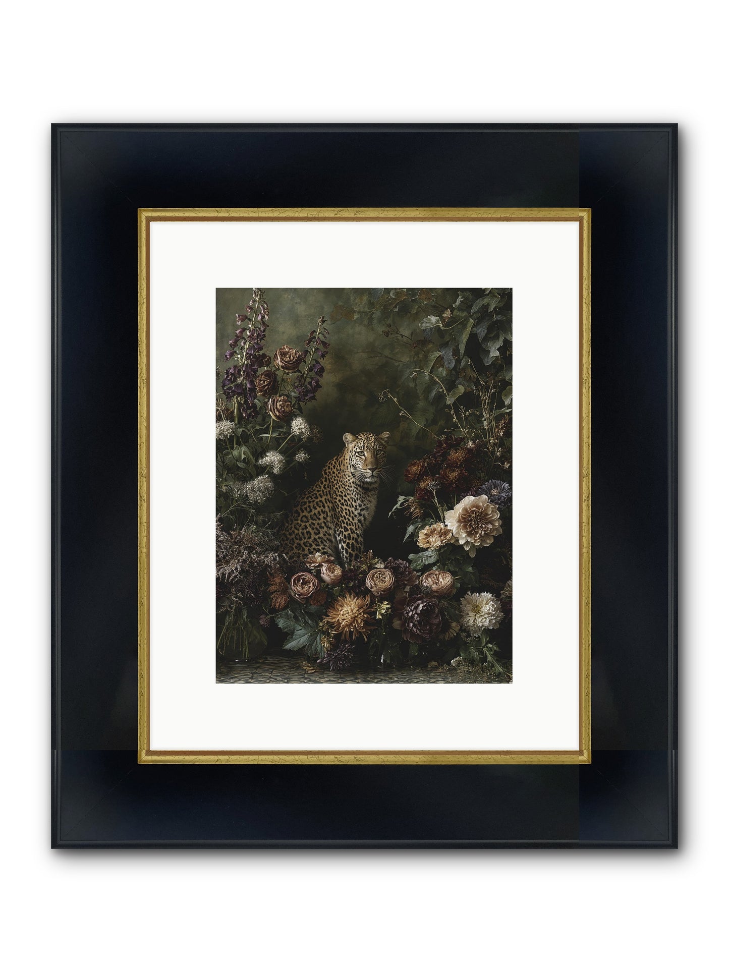 Elegant Madness Framed Print - Wide Black w/Gold 9x12