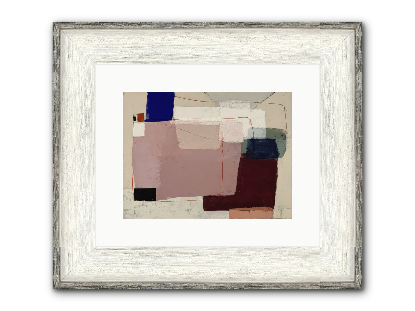 Elevated Framed Print - Driftwood White 12x9
