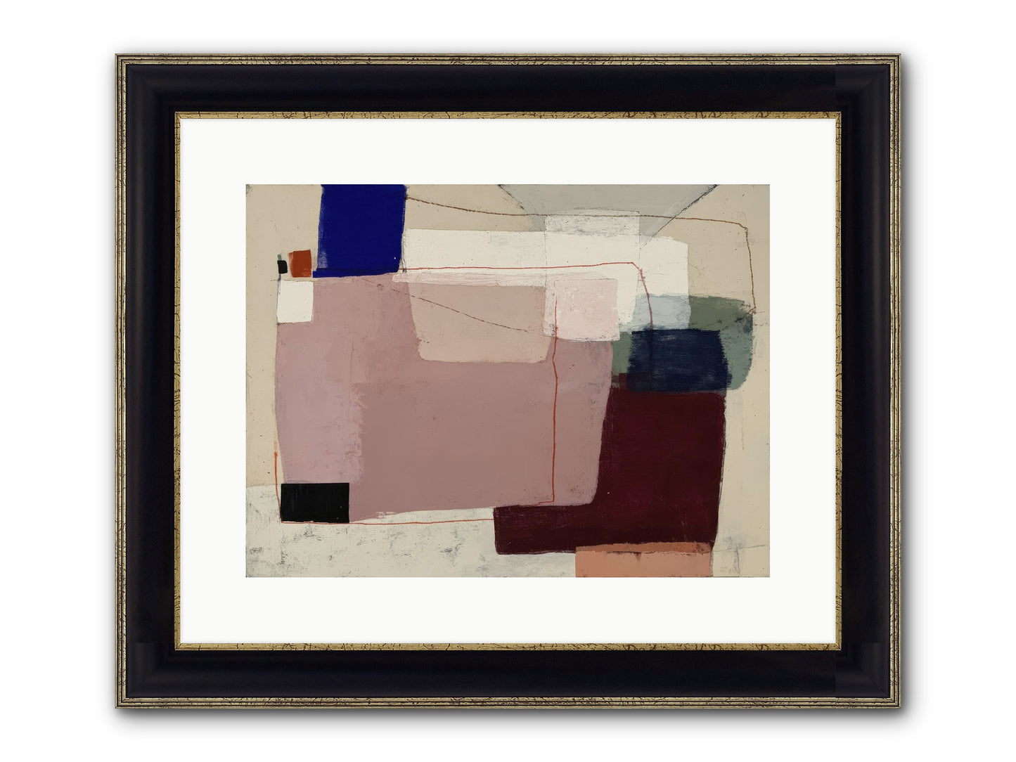 Elevated Framed Print - Black & Gold 16x12