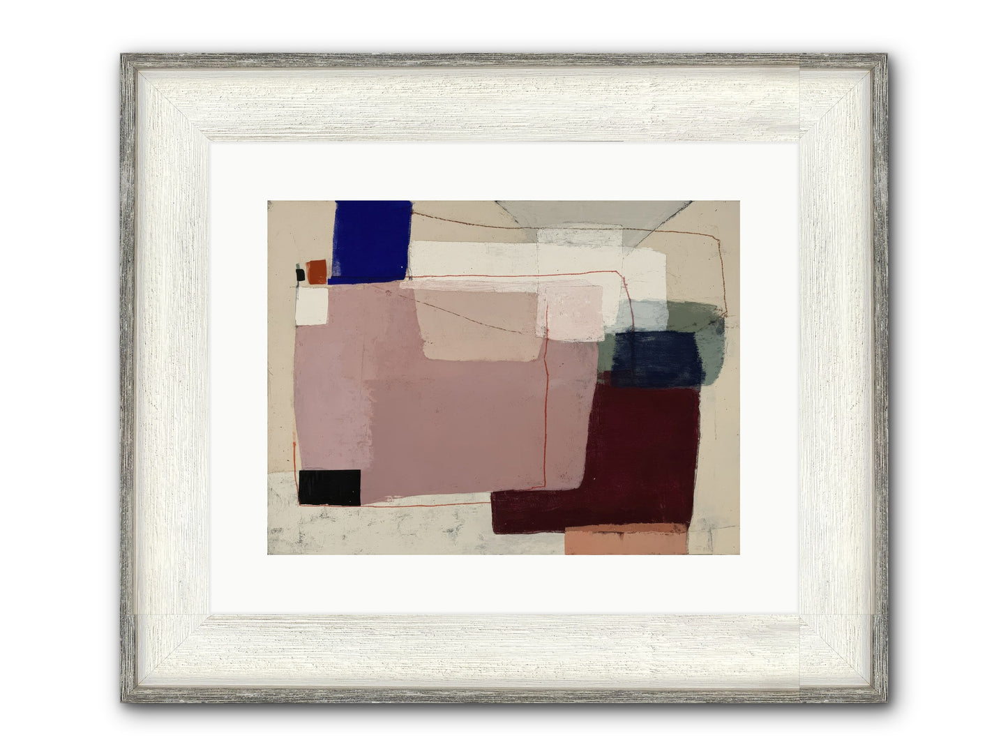 Elevated Framed Print - Driftwood White 16x12