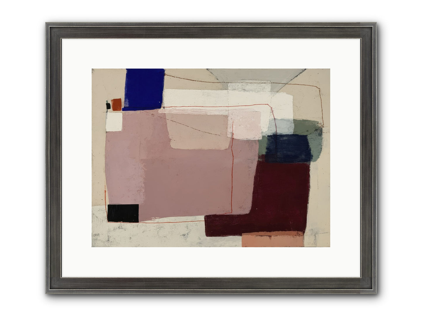 Elevated Framed Print - Slimwoods Black/Silver 16x12