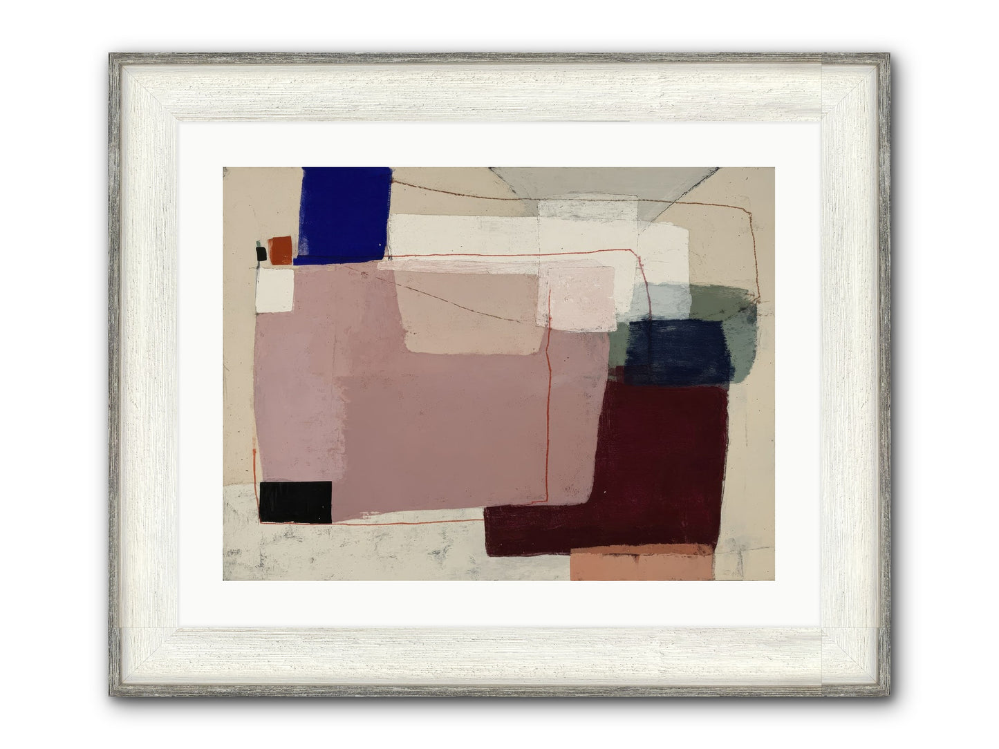 Elevated Framed Print - Driftwood White 24x18