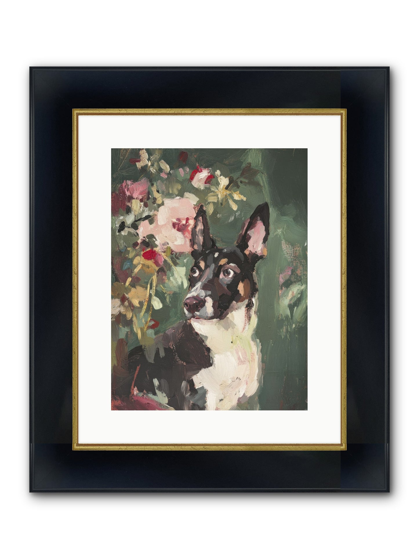 Elf Framed Print - Wide Black w/Gold 12x16