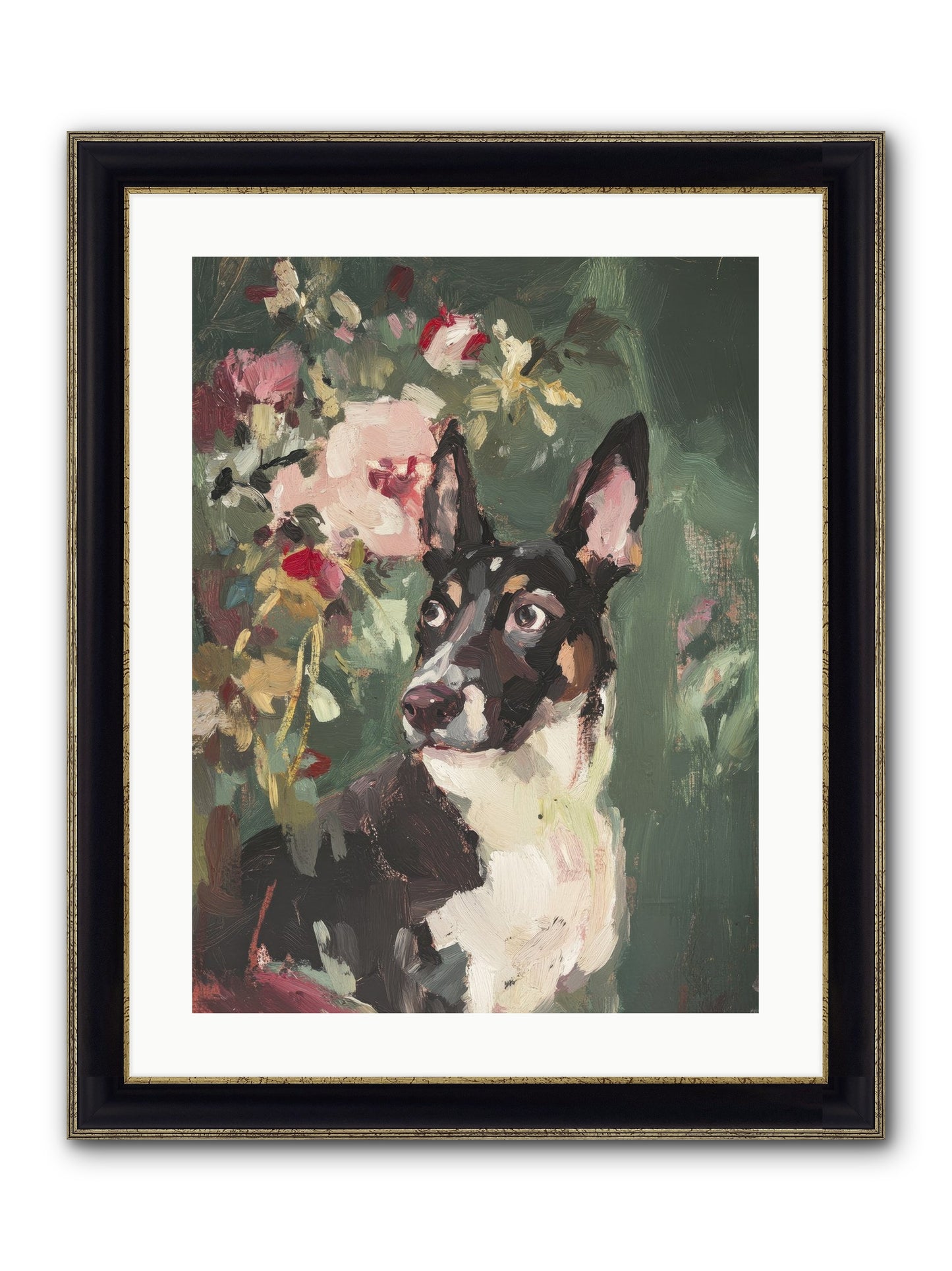 Elf Framed Print - Black & Gold 18x24
