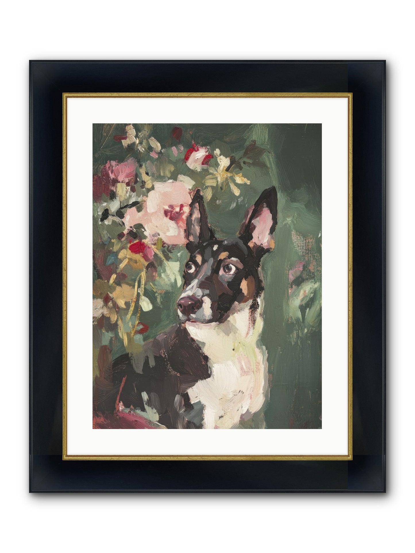 Elf Framed Print - Wide Black w/Gold 18x24