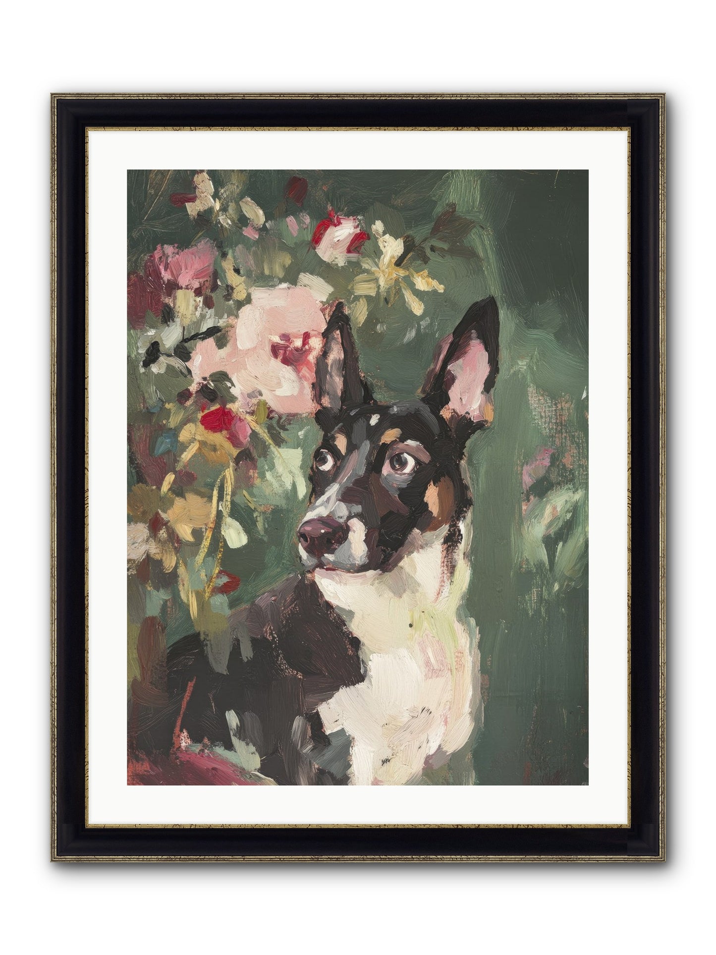 Elf Framed Print - Black & Gold 24x32