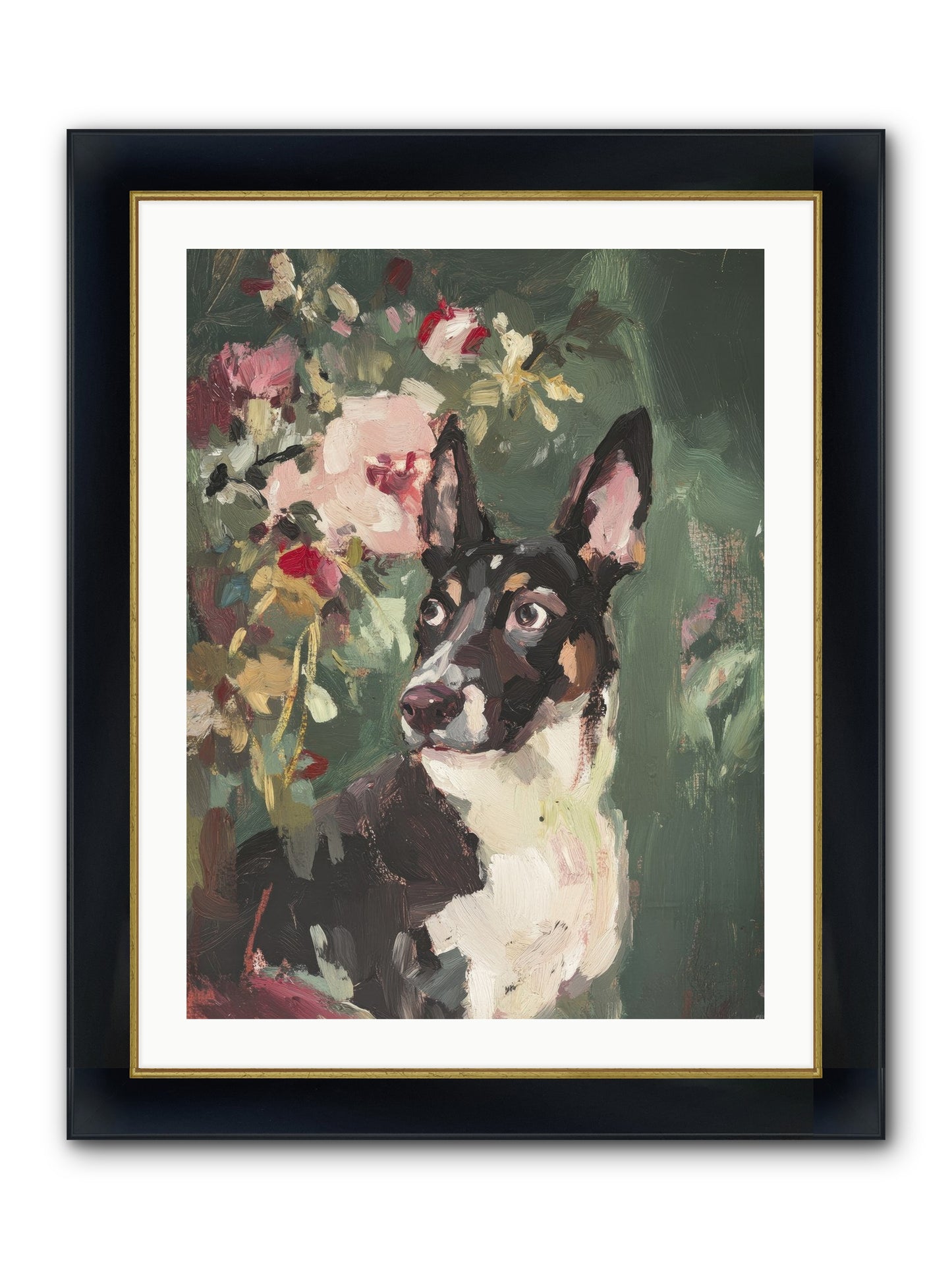 Elf Framed Print - Wide Black w/Gold 24x32