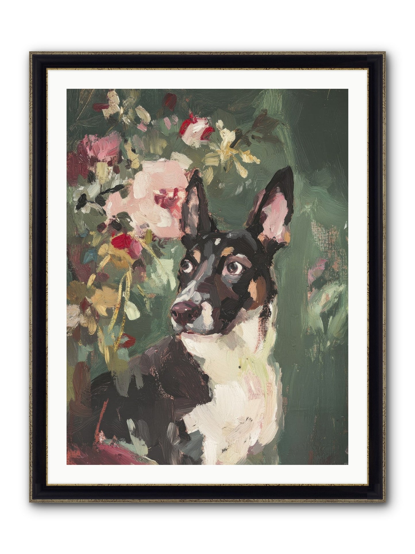 Elf Framed Print - Black & Gold 30x40