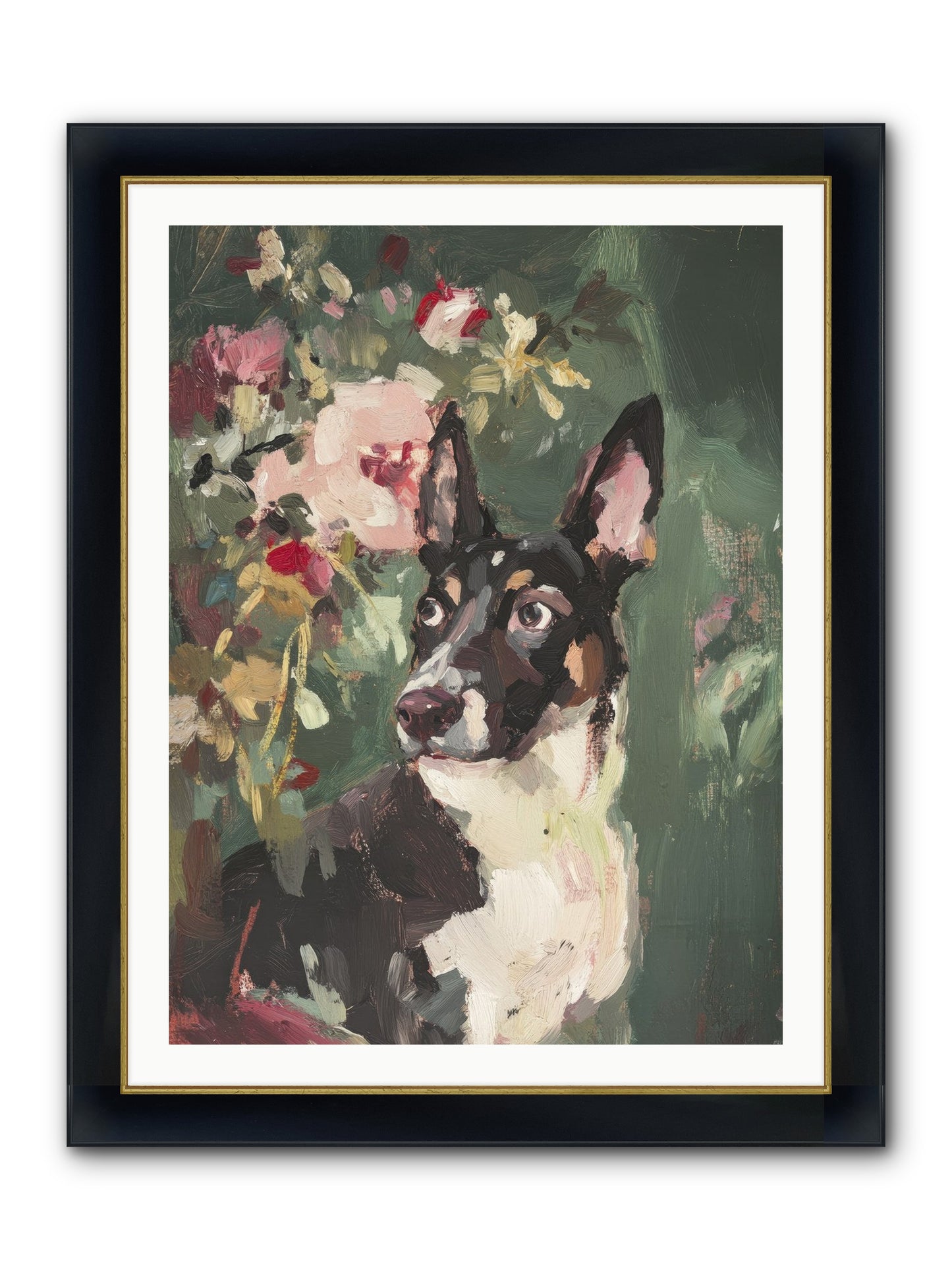 Elf Framed Print - Wide Black w/Gold 30x40