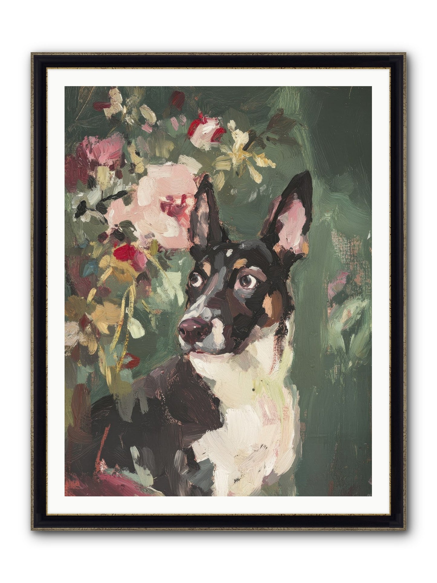 Elf Framed Print - Black & Gold 36x48