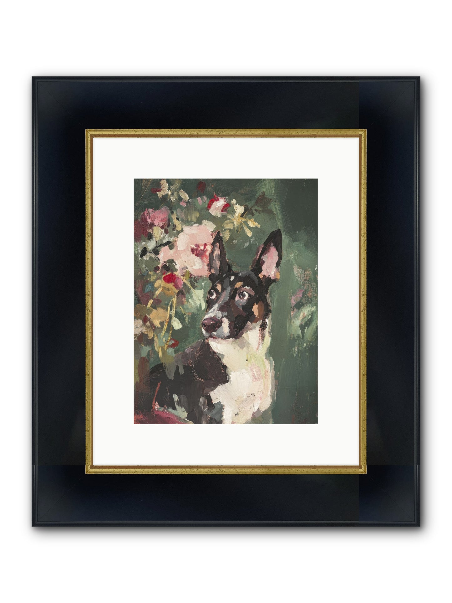 Elf Framed Print - Wide Black w/Gold 9x12
