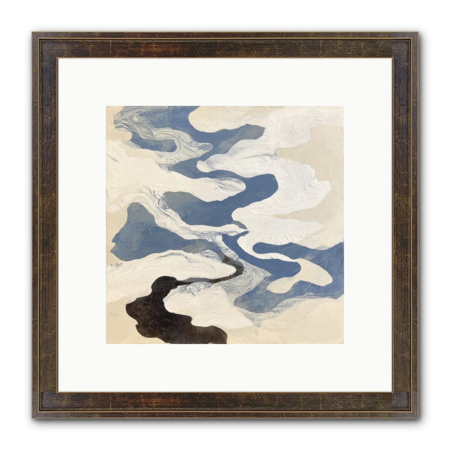 Ellipse Framed Print - Slimwoods Black/Gold 10x10