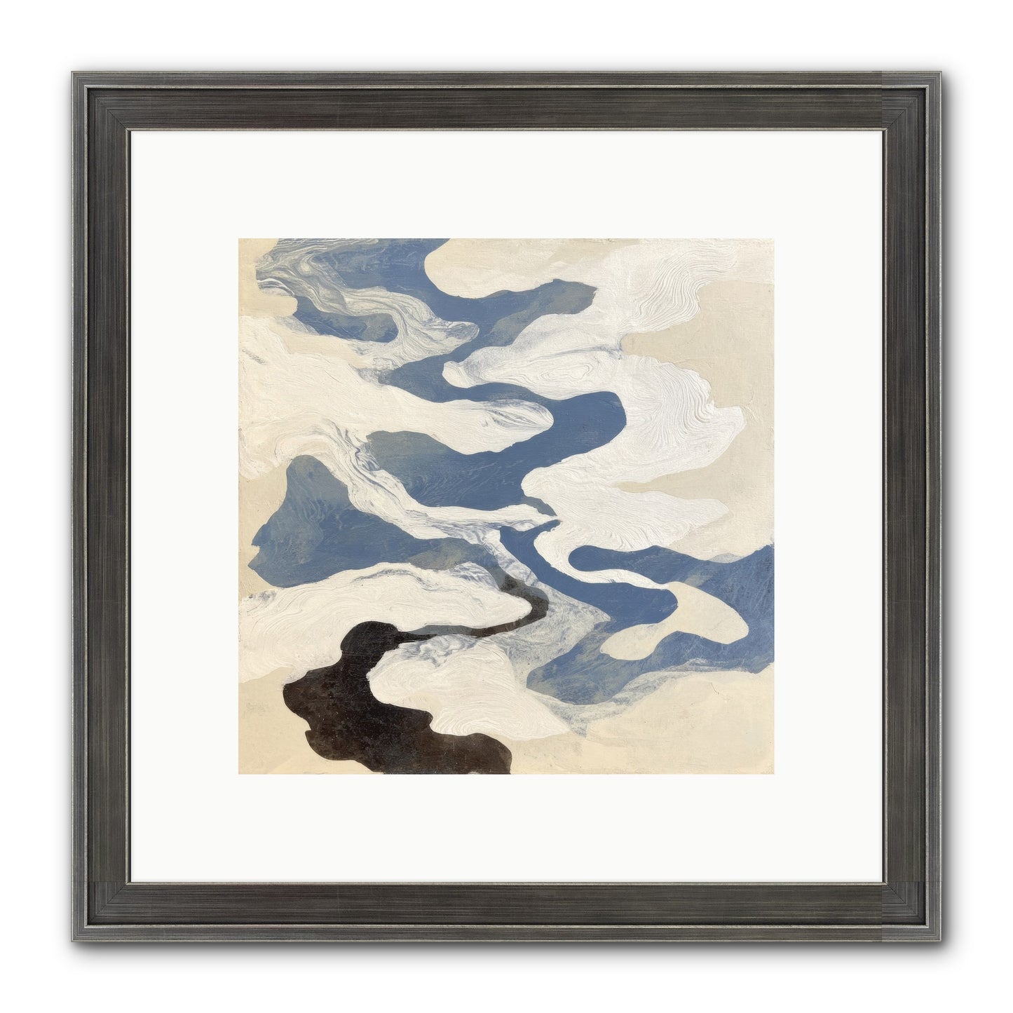 Ellipse Framed Print - Slimwoods Black/Silver 10x10