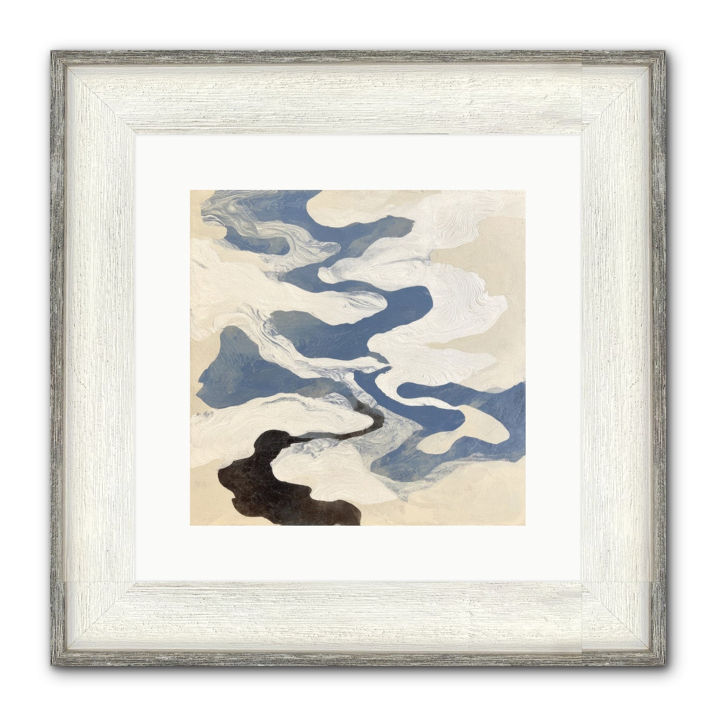 Ellipse Framed Print - Driftwood White 12x12