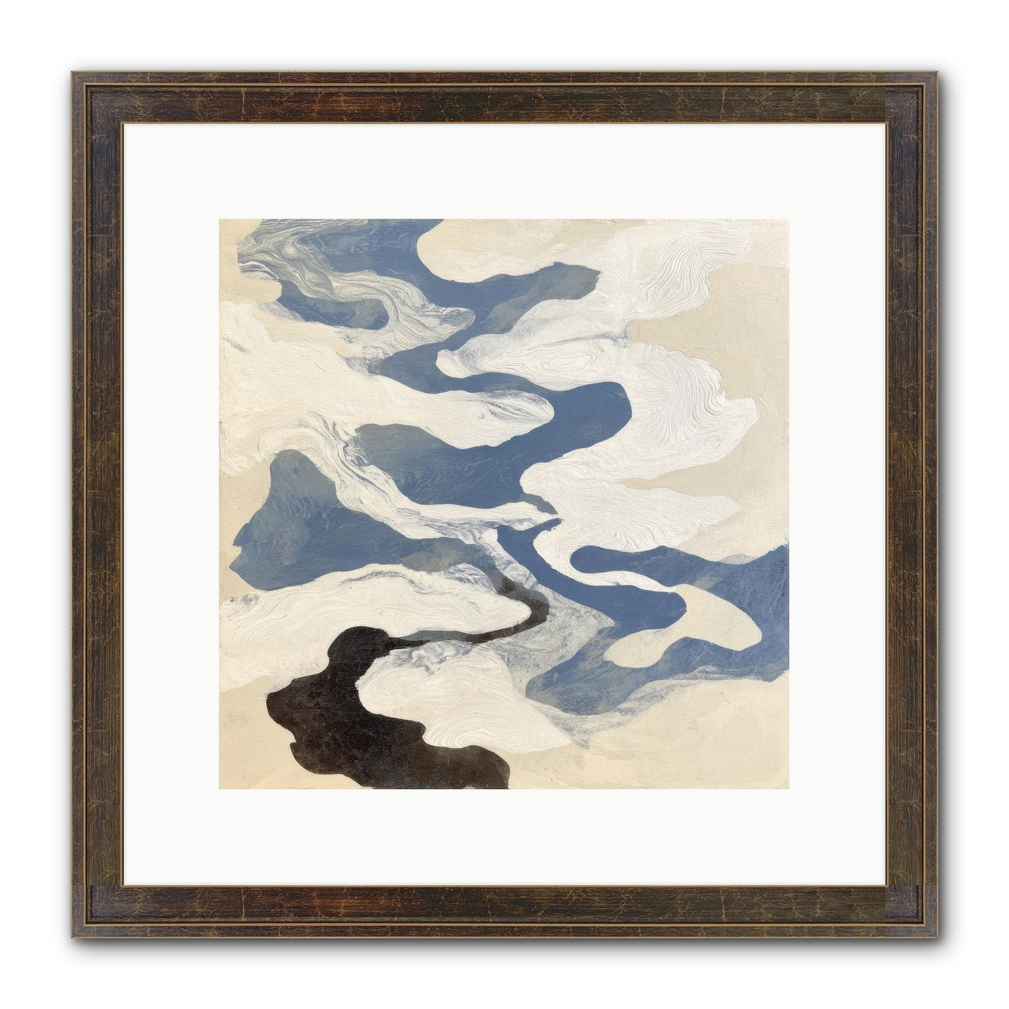 Ellipse Framed Print - Slimwoods Black/Gold 12x12