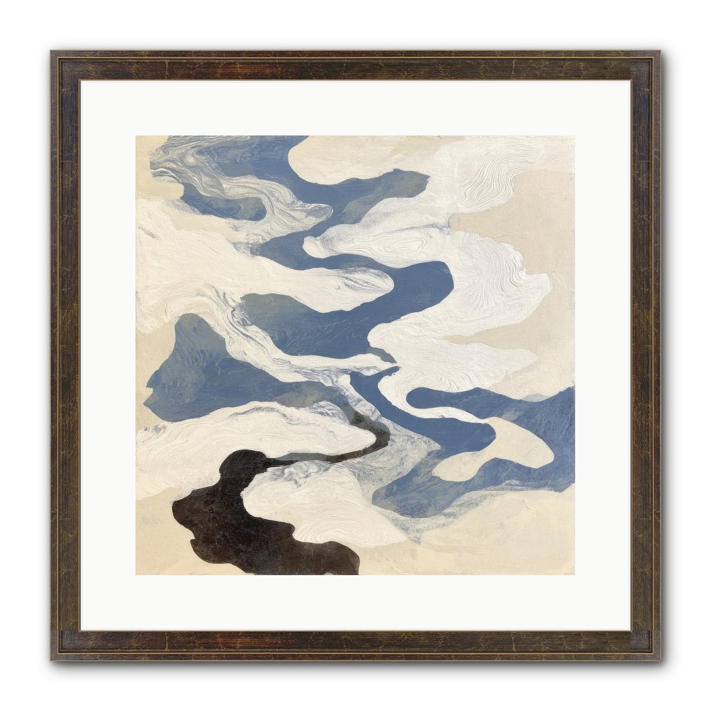 Ellipse Framed Print - Slimwoods Black/Gold 16x16