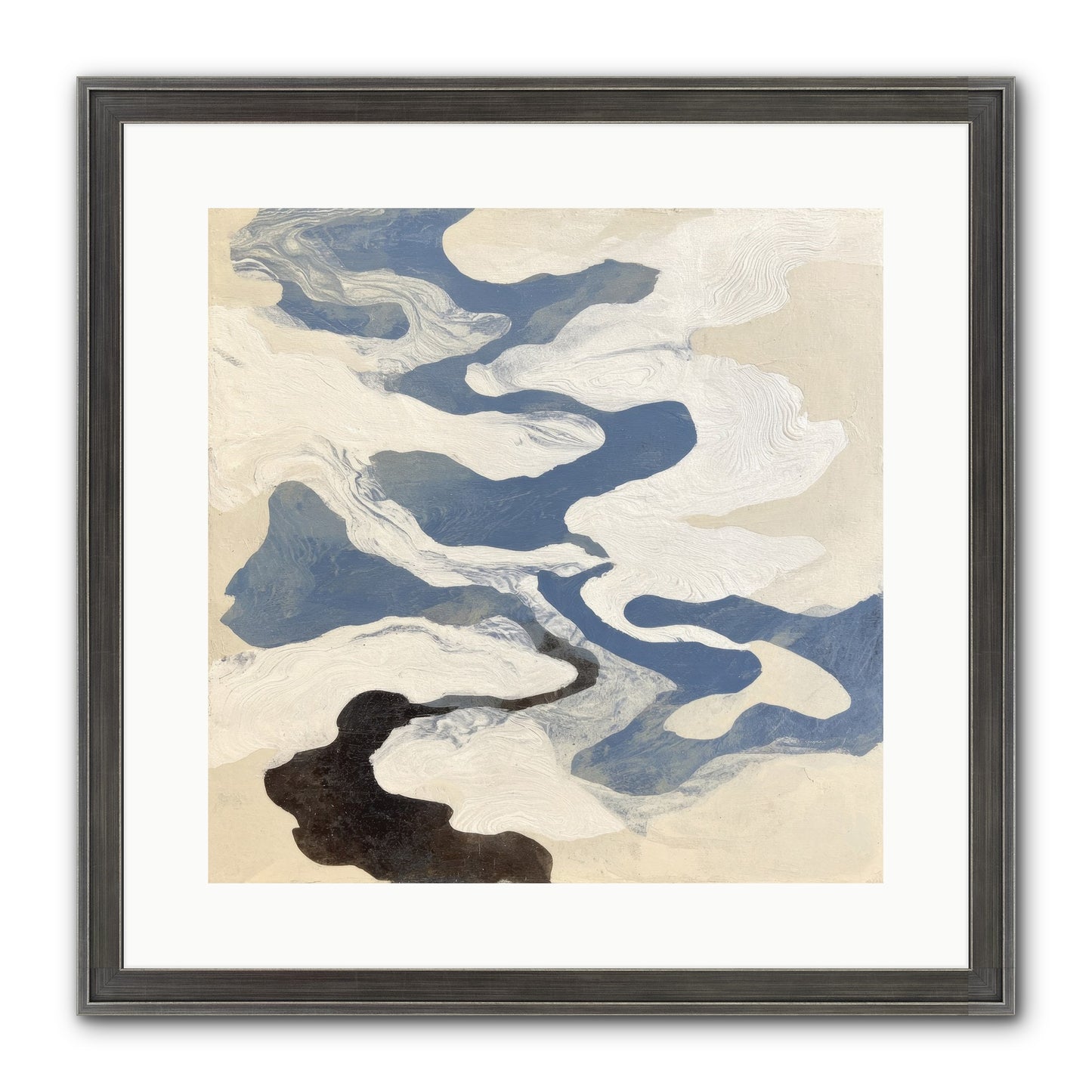 Ellipse Framed Print - Slimwoods Black/Silver 16x16