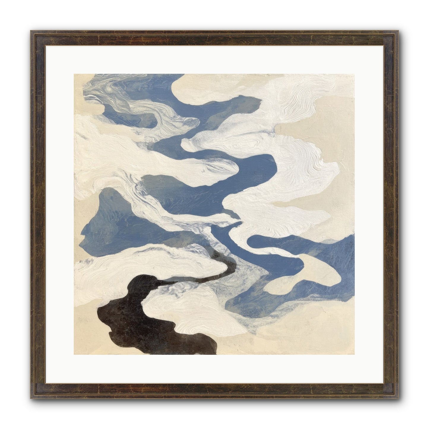 Ellipse Framed Print - Slimwoods Black/Gold 20x20