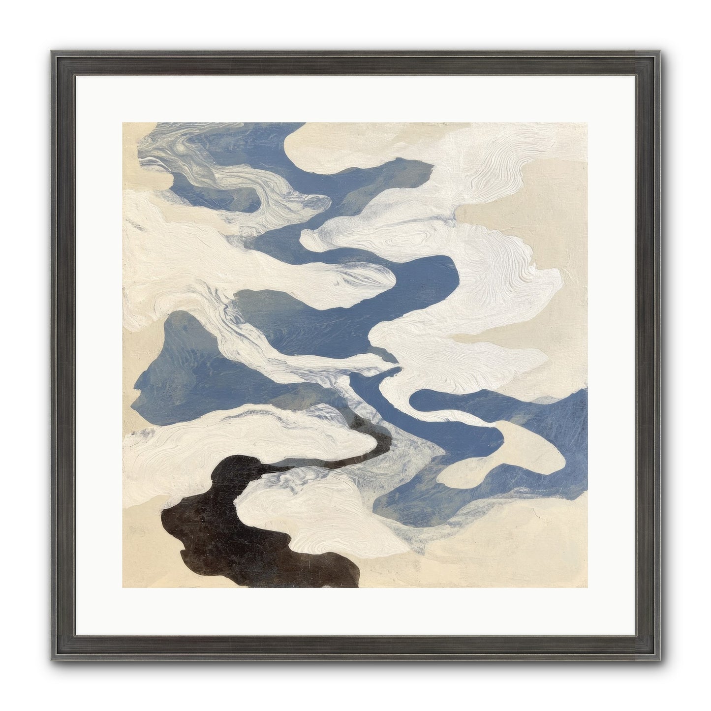 Ellipse Framed Print - Slimwoods Black/Silver 20x20