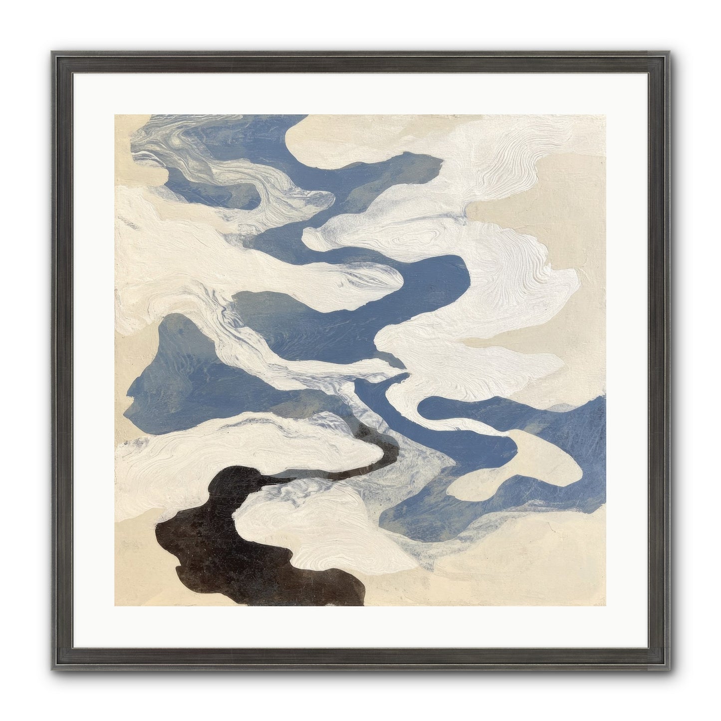 Ellipse Framed Print - Slimwoods Black/Silver 24x24