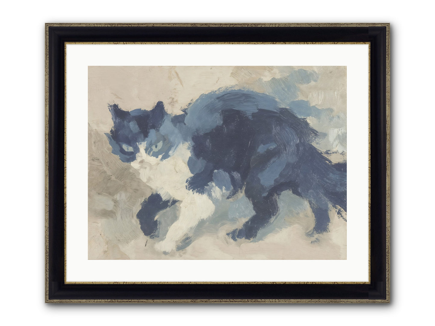 Eloquence In Motion Framed Print - Black & Gold 24x18