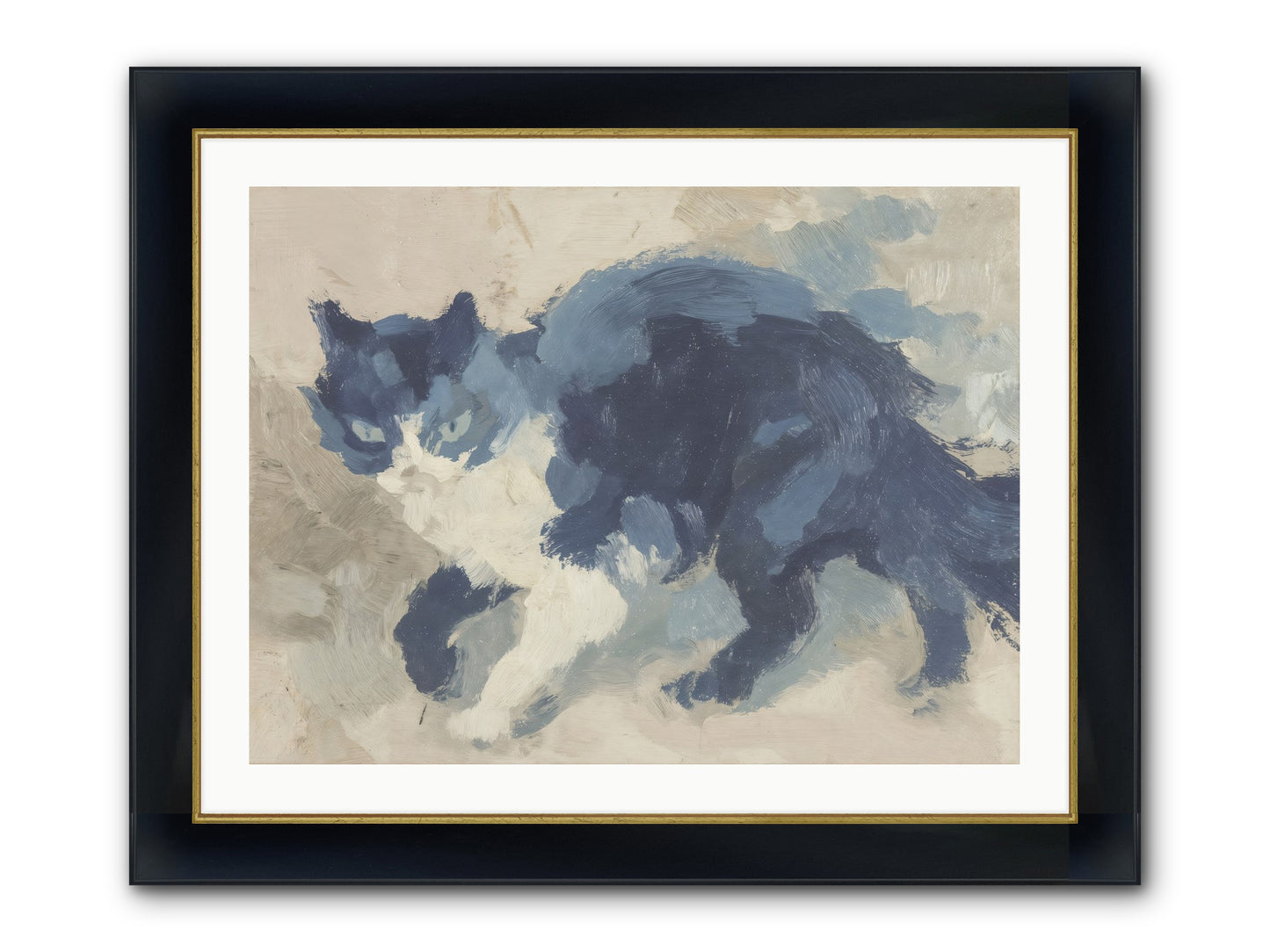 Eloquence In Motion Framed Print - Wide Black w/Gold 32x24