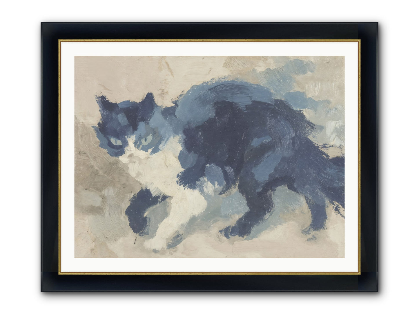 Eloquence In Motion Framed Print - Wide Black w/Gold 40x30