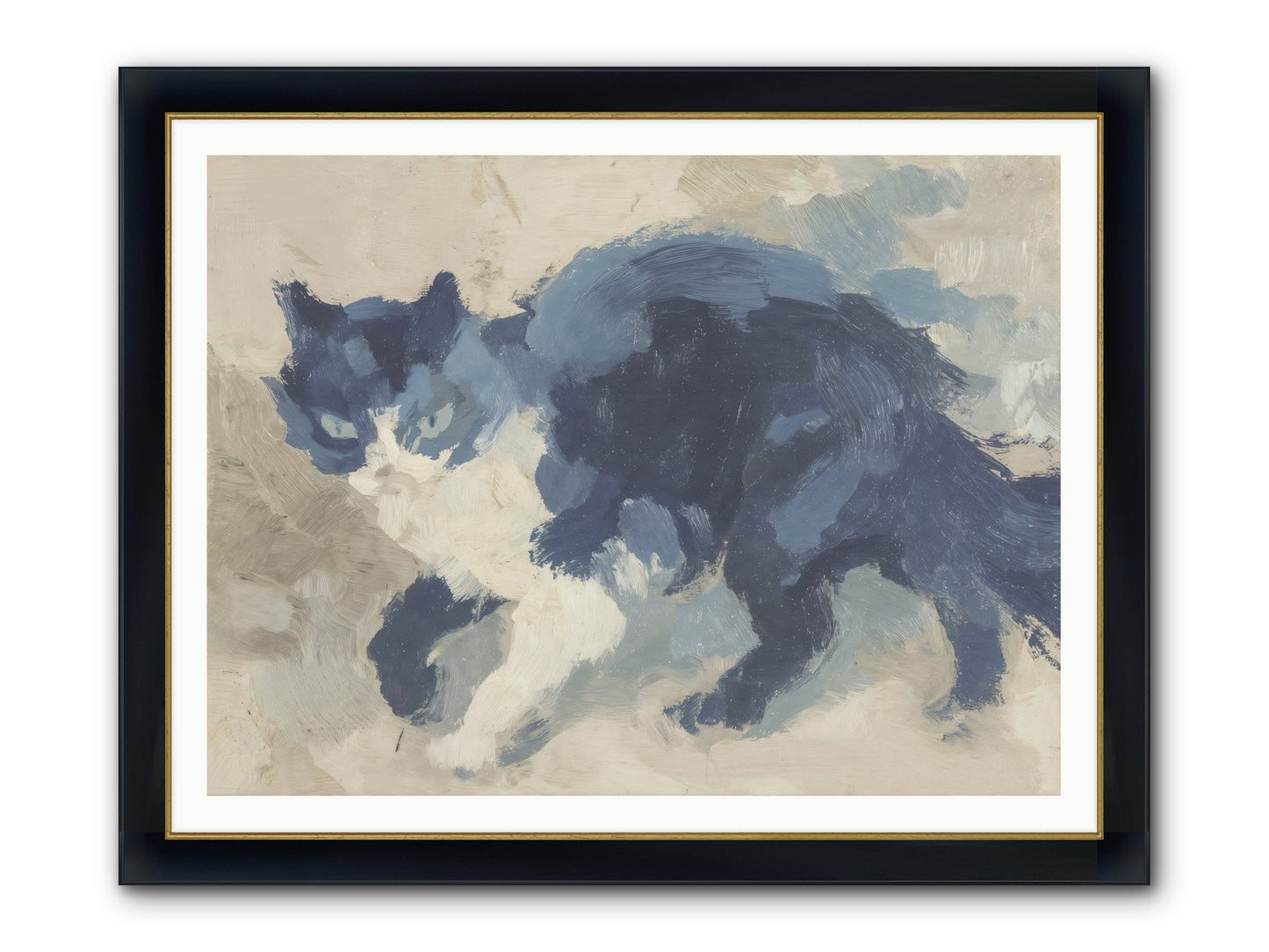Eloquence In Motion Framed Print - Wide Black w/Gold 48x36