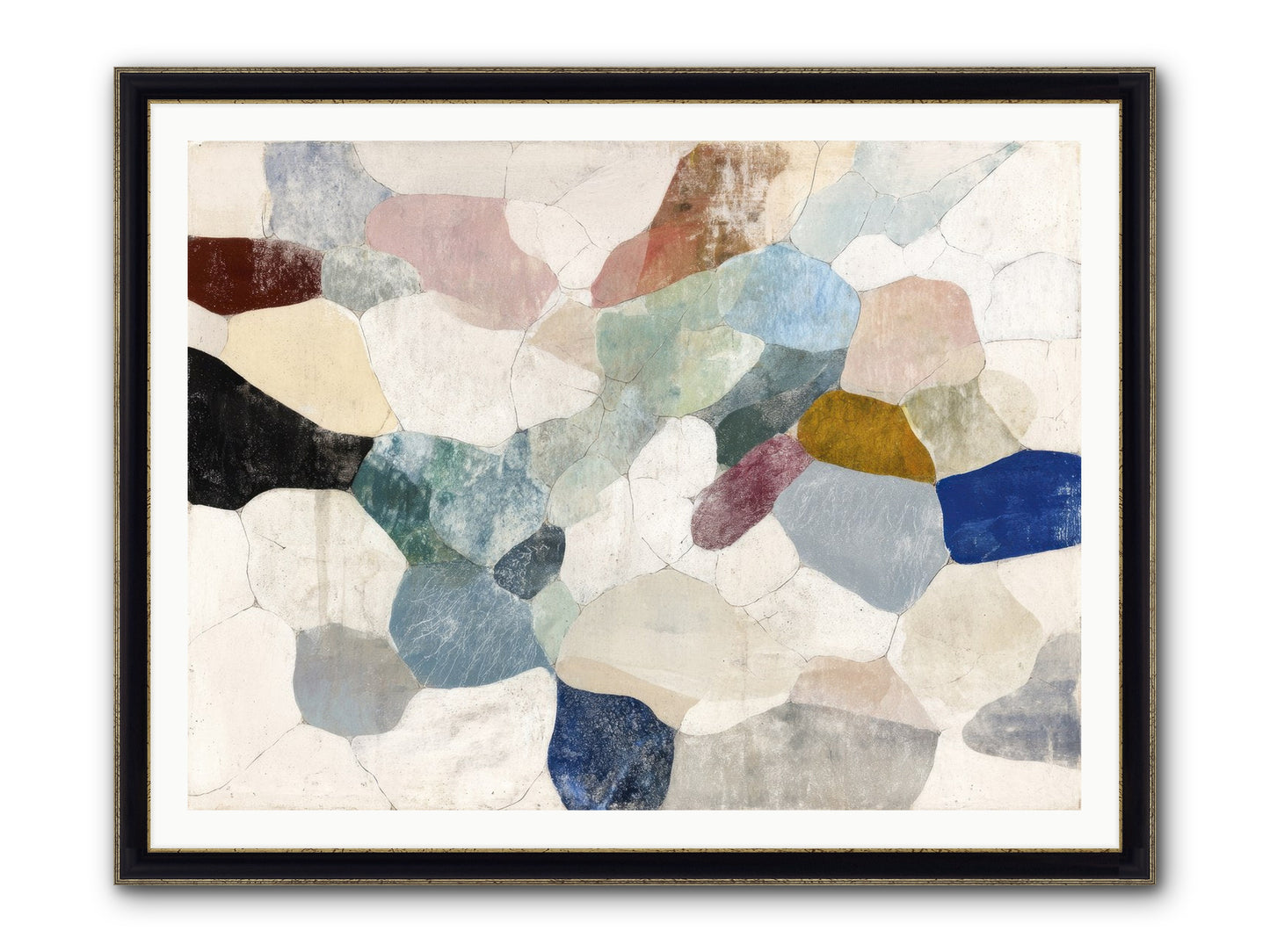 Elysian Framed Print - Black & Gold 48x36