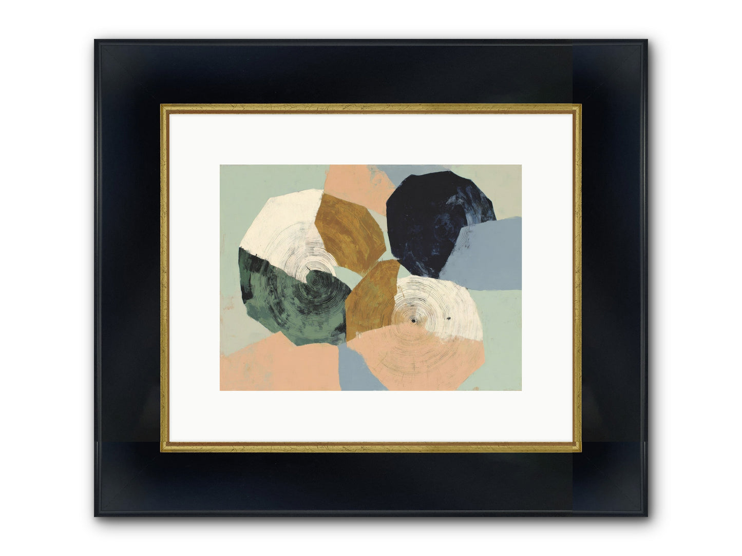 Ember Framed Print - Wide Black w/Gold 12x9