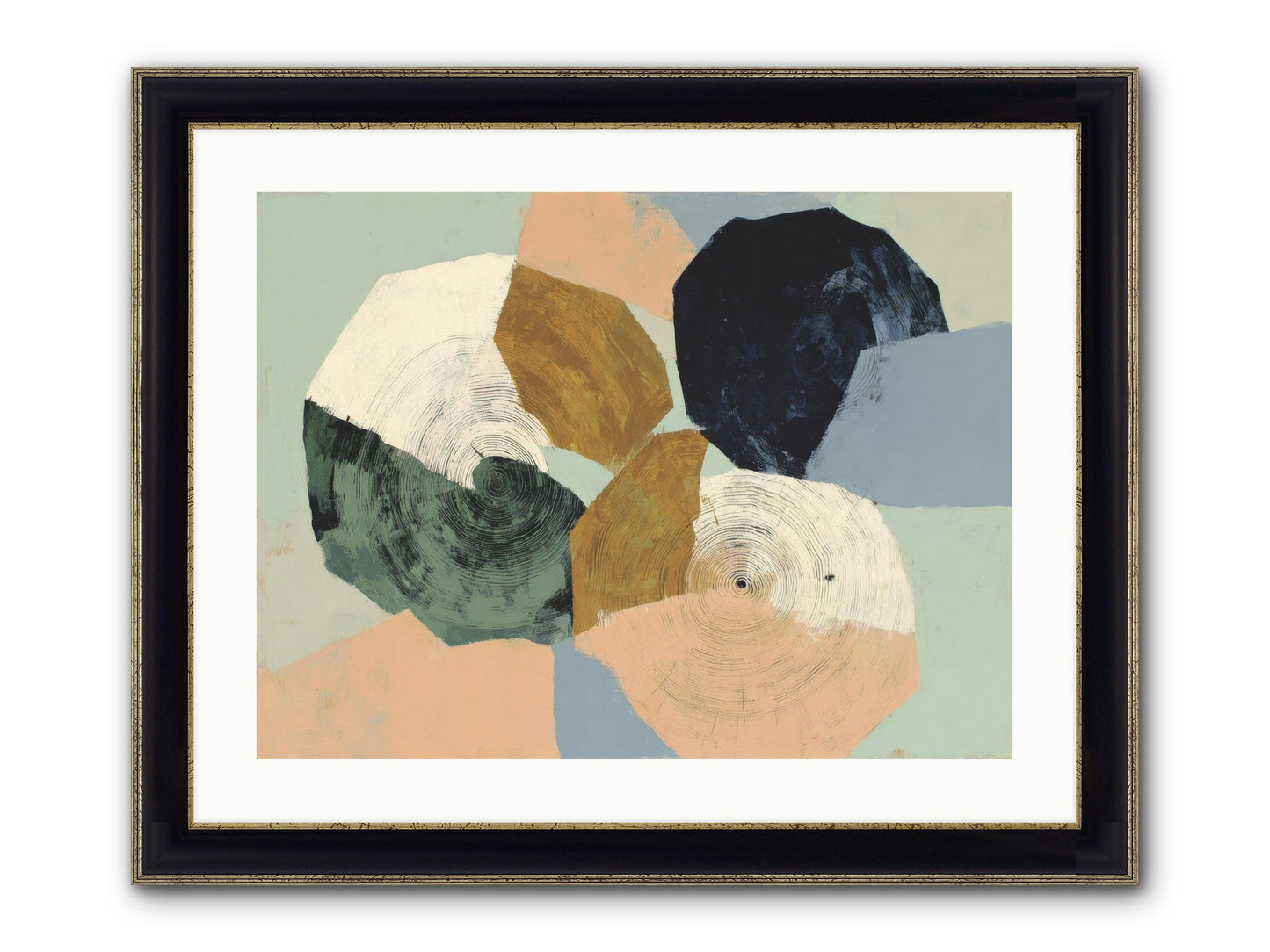 Ember Framed Print - Black & Gold 24x18
