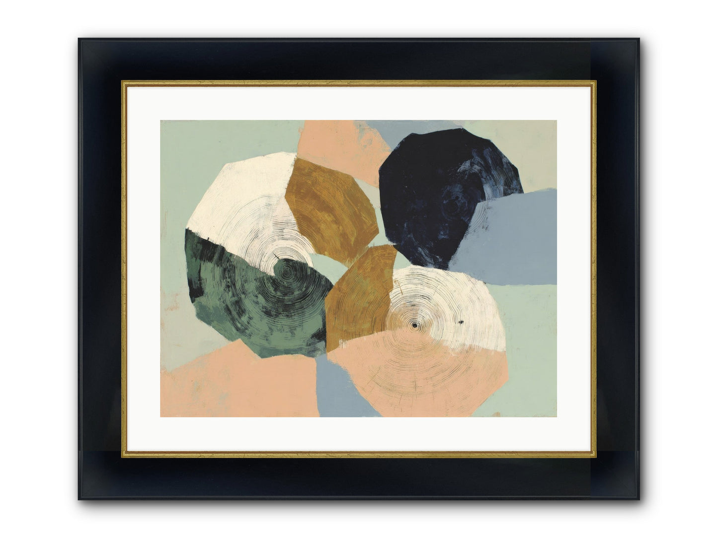 Ember Framed Print - Wide Black w/Gold 24x18
