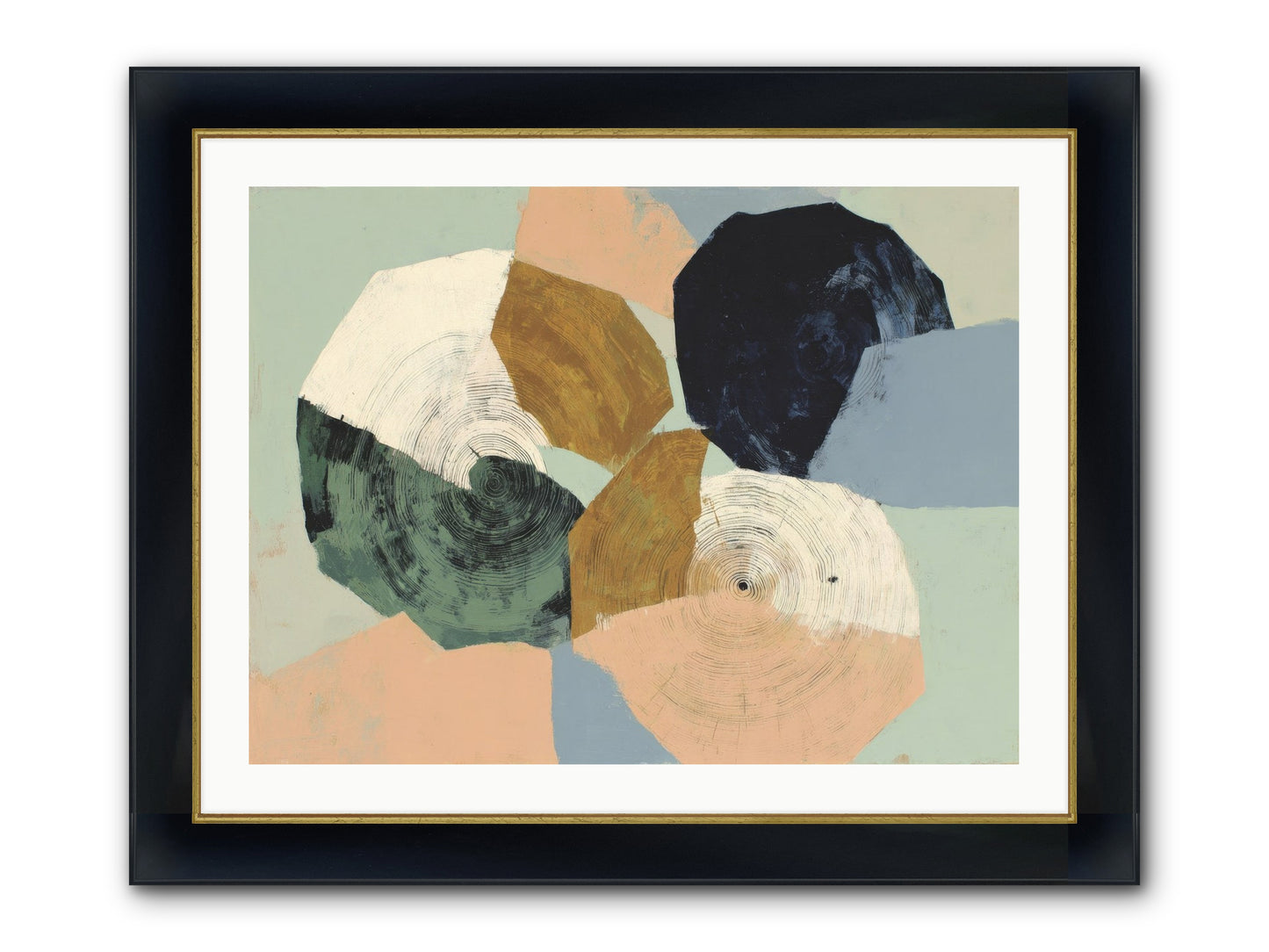 Ember Framed Print - Wide Black w/Gold 32x24