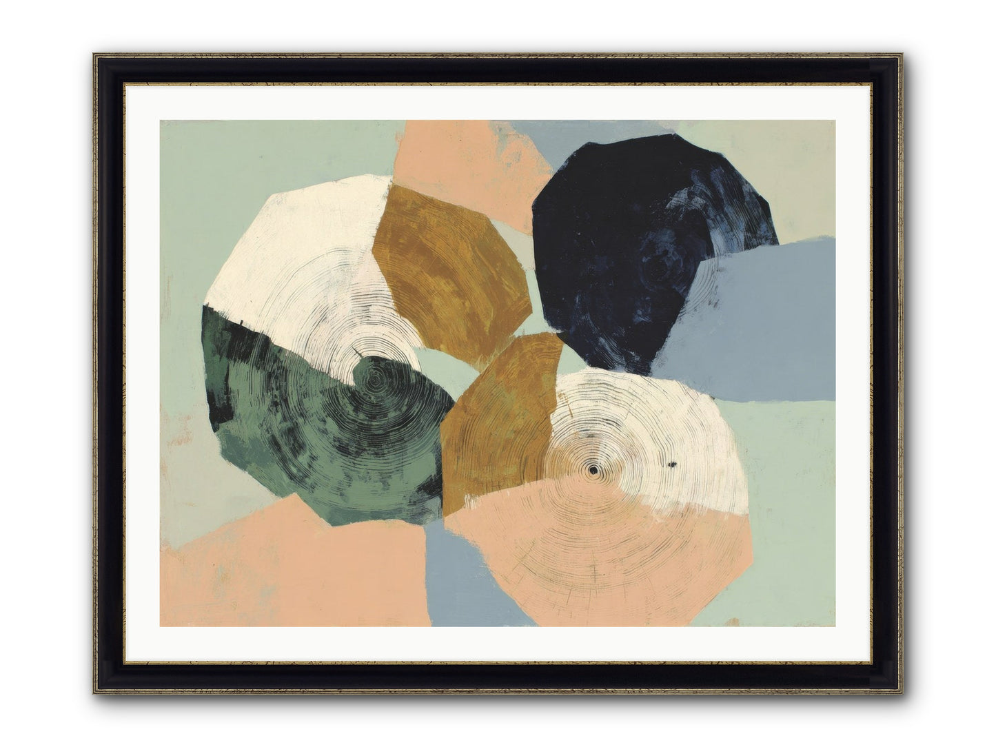 Ember Framed Print - Black & Gold 40x30