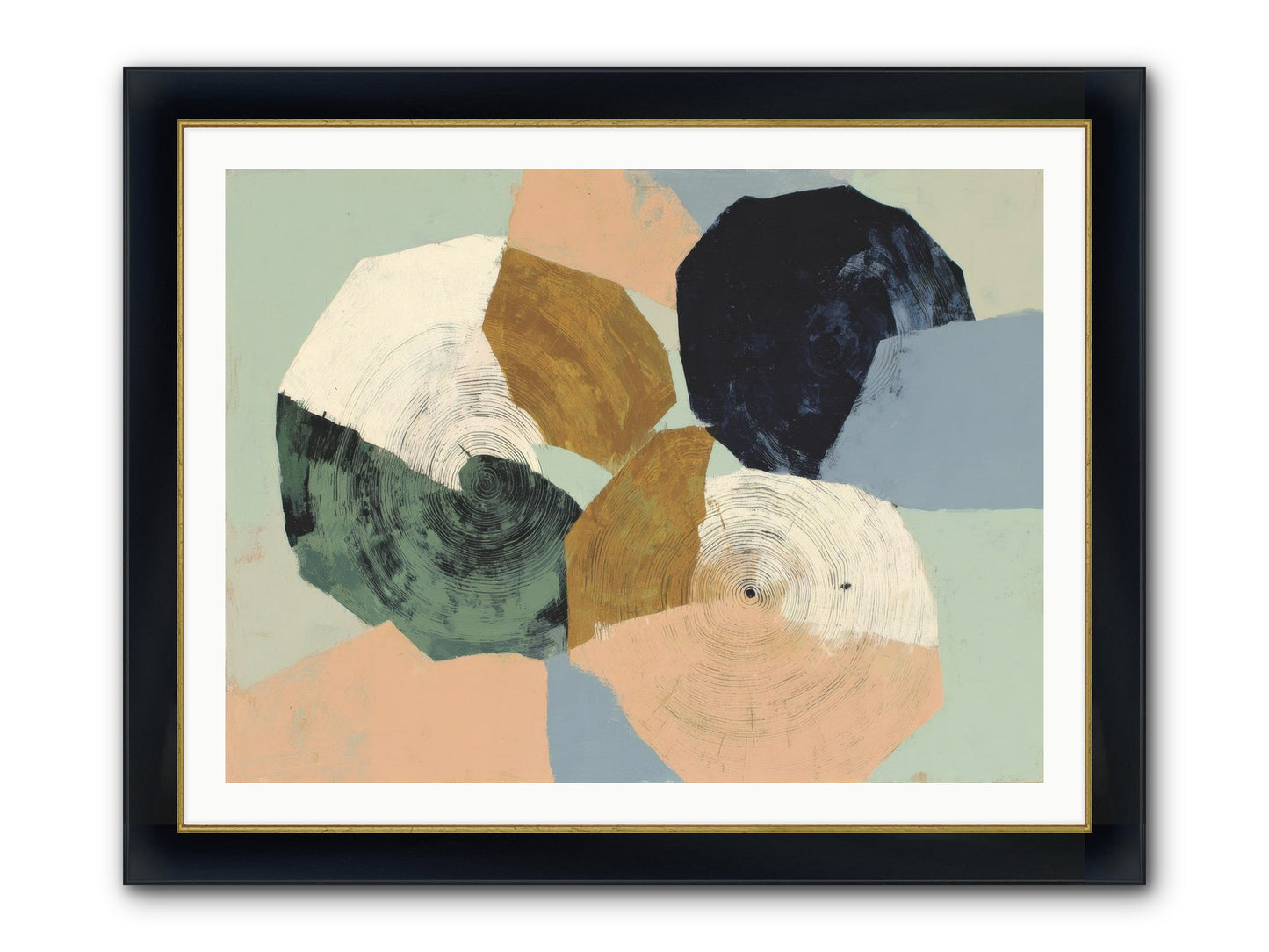 Ember Framed Print - Wide Black w/Gold 40x30
