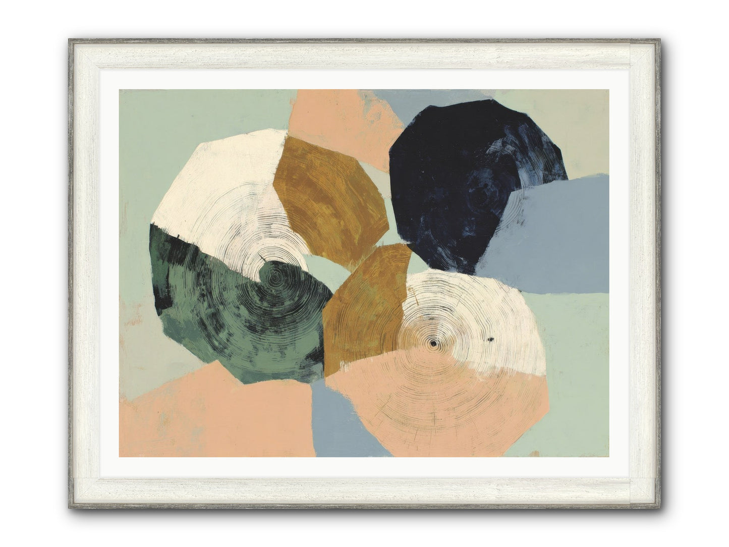 Ember Framed Print - Driftwood White 48x36